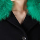 Women's Cashmere Wool Coat with Shearling-collar