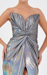 Silver Metallic Cocktail Dress