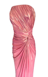 Pink Metallic Cocktail Prom Dress