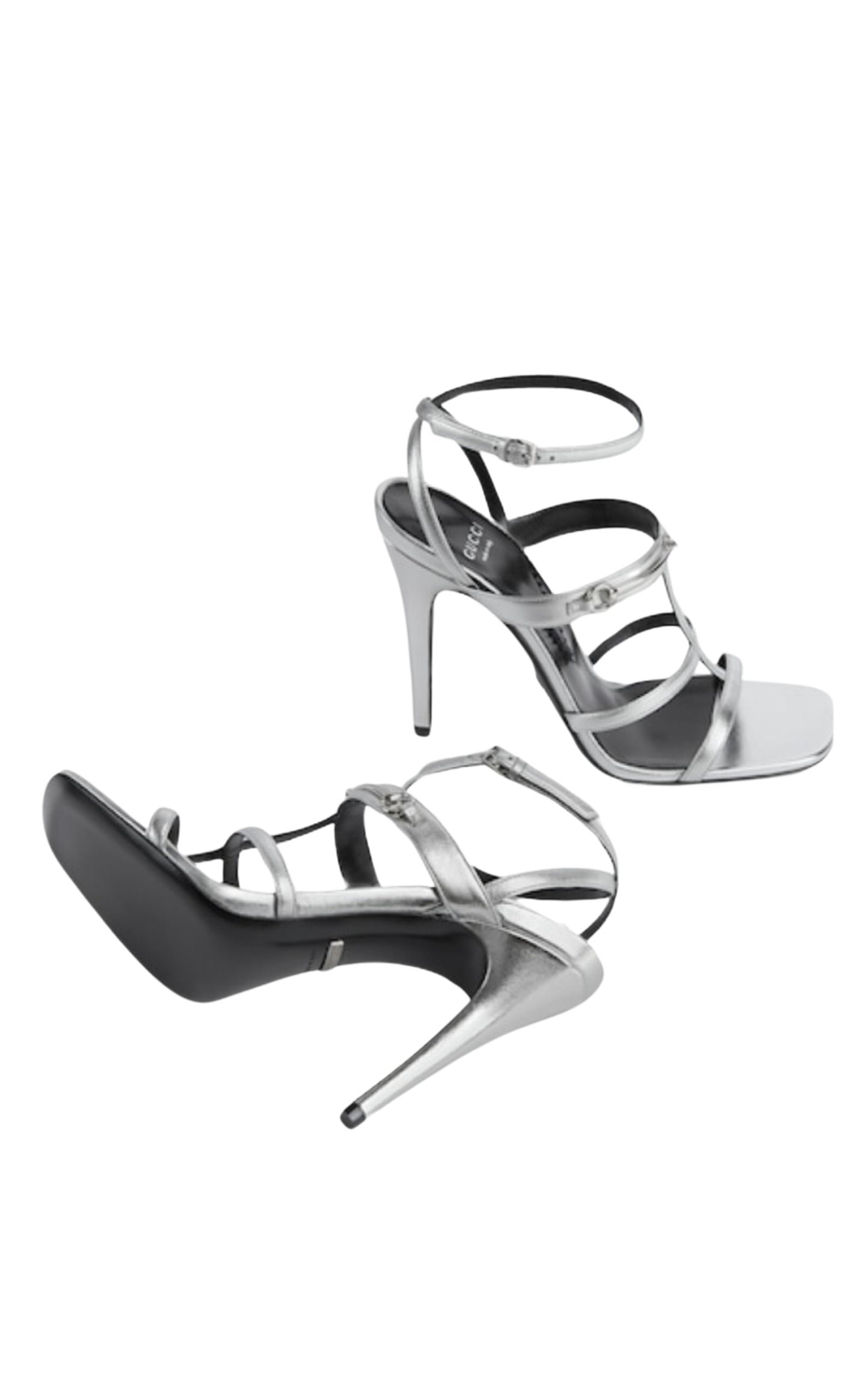 Horsebit Silver Leather Sandals