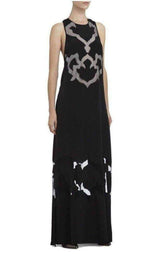  BCBGMAXAZRIAPerla Blocked Design Silk Dress - Runway Catalog