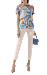  Emilio PucciAcapulco Print Silk-Twill Top - Runway Catalog