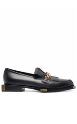  BalmainBlack Tomi Leather Loafers - Runway Catalog