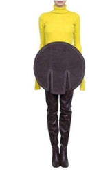  JacquemusCircle Faux Suede Skirt - Runway Catalog