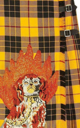  GucciEmbroidered Tartan Wool Skirt - Runway Catalog