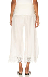  LoeweIbiza Macramé Belted Trousers - Runway Catalog