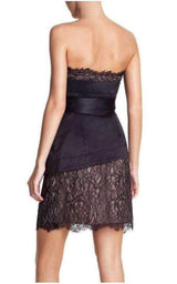  BCBGMAXAZRIAStrapless Lace Bustier Mini Dress - Runway Catalog