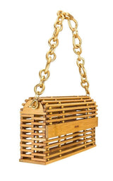  Cult GaiaSylva Caged Bamboo Shoulder Bag - Runway Catalog