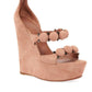 Bombe Suede Wedge Sandals Alaïa