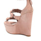 Bombe Suede Wedge Sandals Alaïa