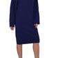 Purple Wool Midi Dolman Long Sleeve Dress Alaïa