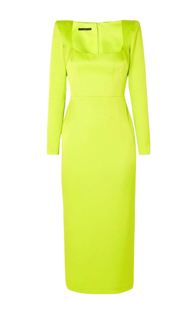 Manor Strong-Shoulder Midi Dress Alex Perry