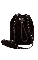 Black Suede Alpha Bucket Bag Alexander Wang