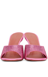 Pink Lupita Crystal Mules Amina Muaddi