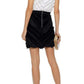 Black Chevron Fringed Mini Skirt Balmain