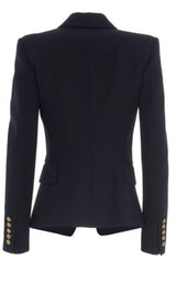 Black Double-Breasted Blazer Jacket Balmain