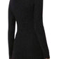 Black Mohair Wool Ribbed Turtleneck Sweater Balmain