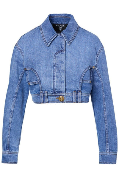 Cropped Denim Jacket Balmain