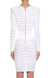 Deep V-Neck Knit Dress Balmain