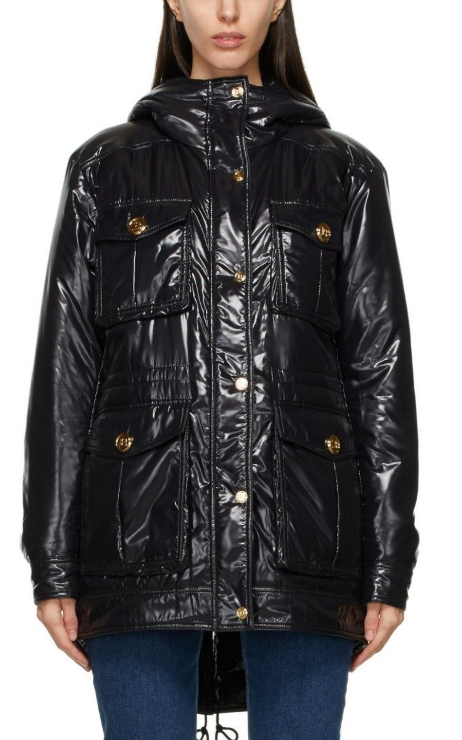 High-shine Hooded Jacket Balmain