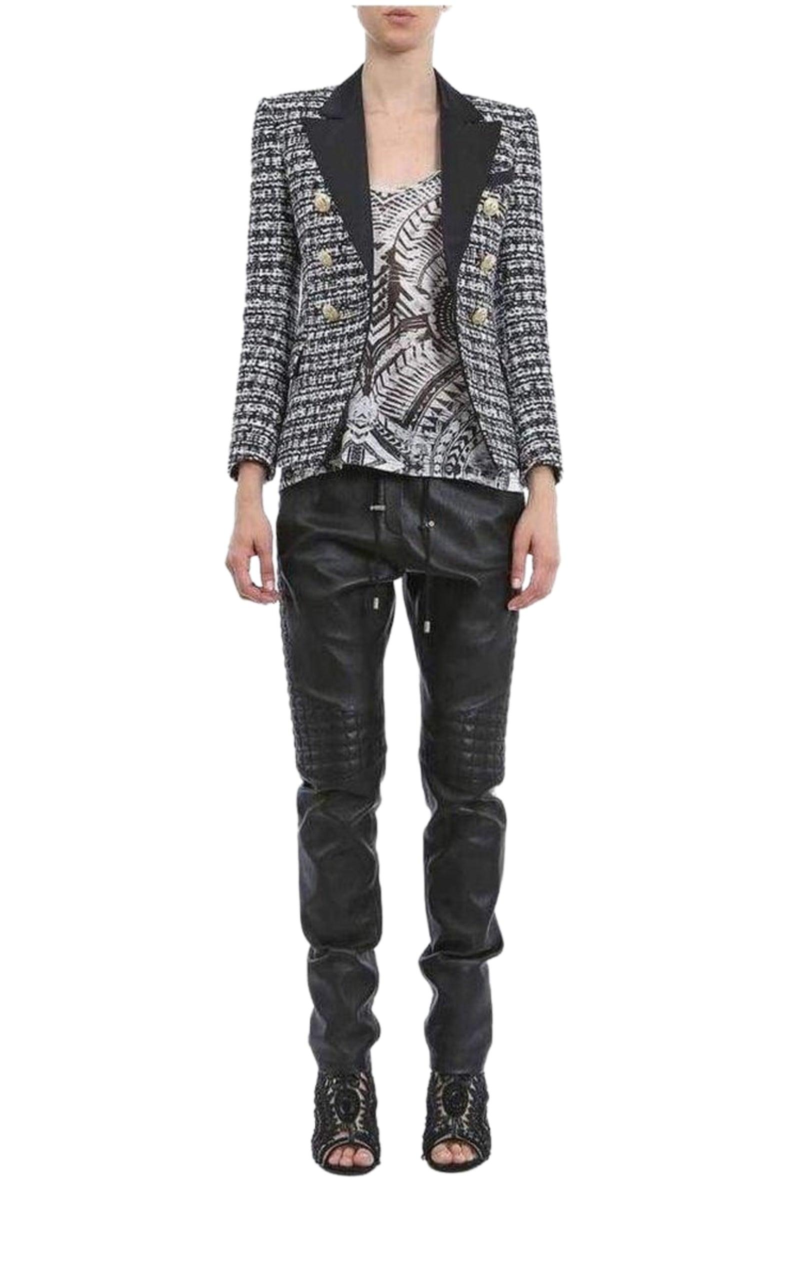 Leather Trouser Pants Balmain