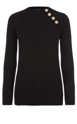 Merino Wool Crew Neck Pullover Balmain