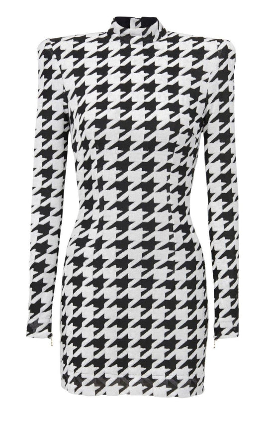 Patterned Mini Dress Balmain