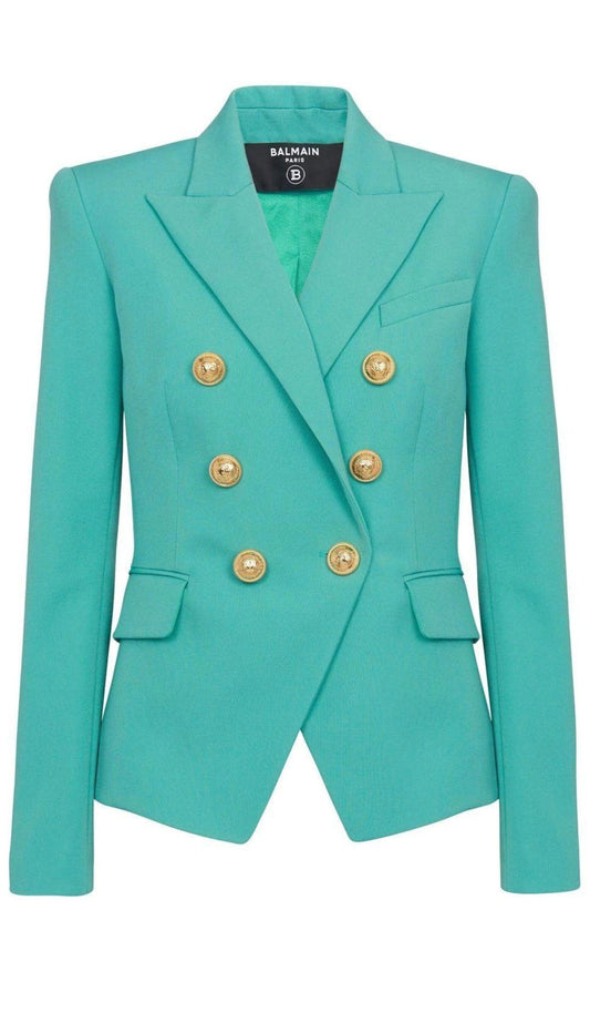 Peak-lapels Double Breasted Wool Jacket Balmain