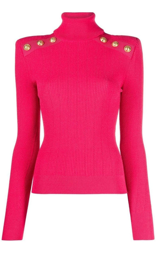 Rib-knit Turtleneck Jumper Balmain