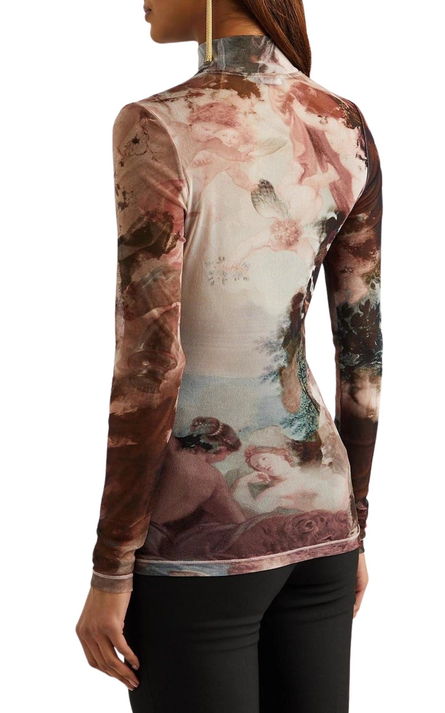 Sky-print Tulle Top Balmain