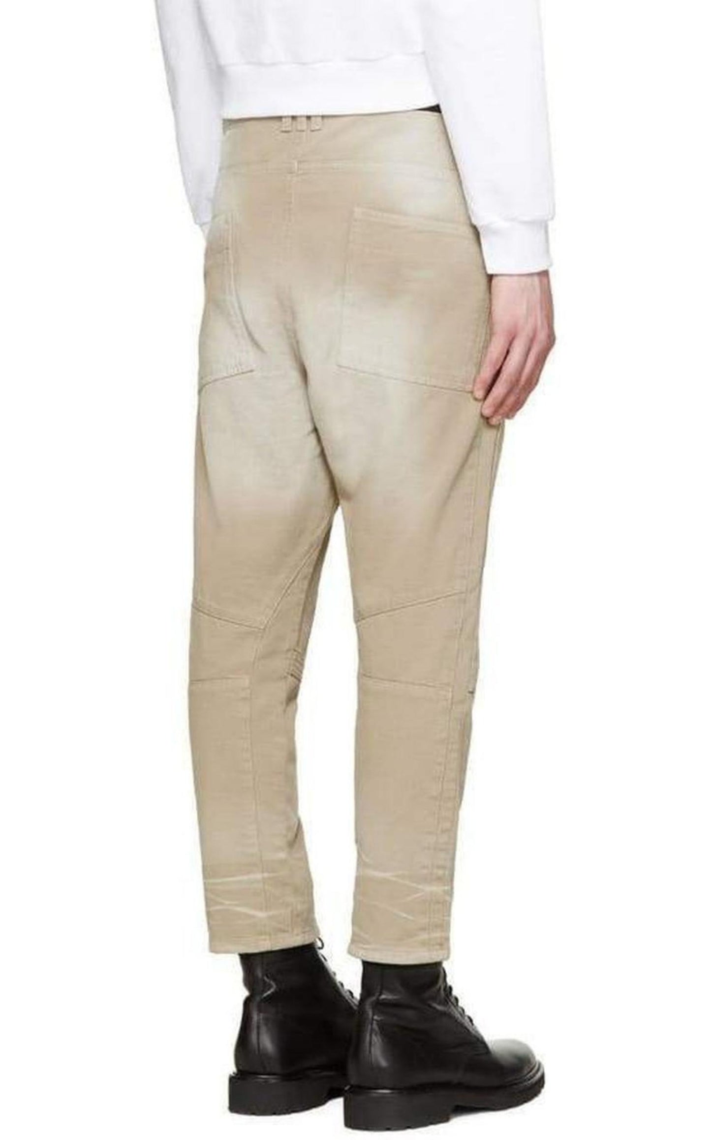 Tan Cropped Jeans Balmain