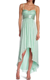 Alicia Silk Opaline Green Charmeuse Gown BCBGMAXAZRIA