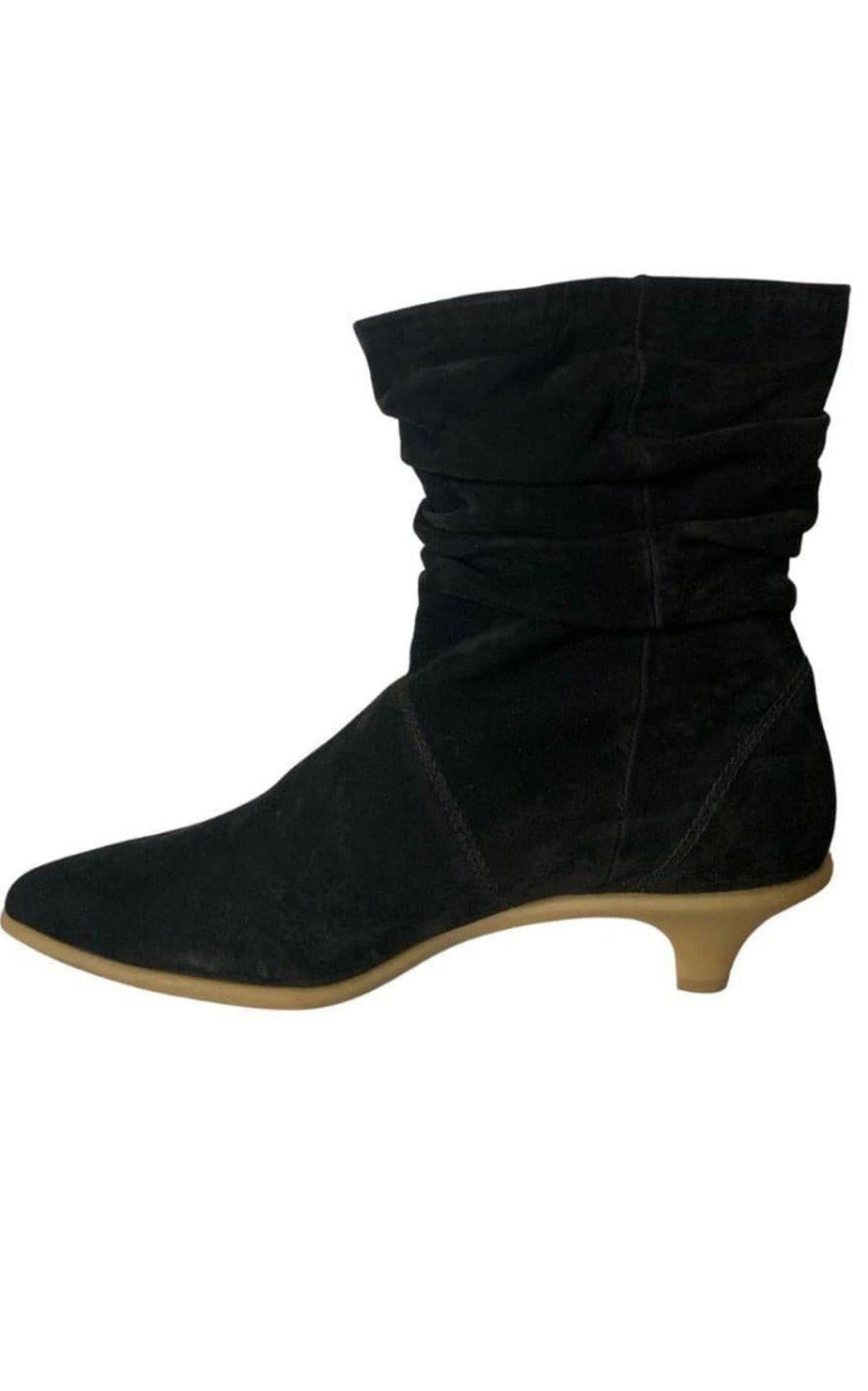 Black Comfortable Leather Boots BCBGMAXAZRIA