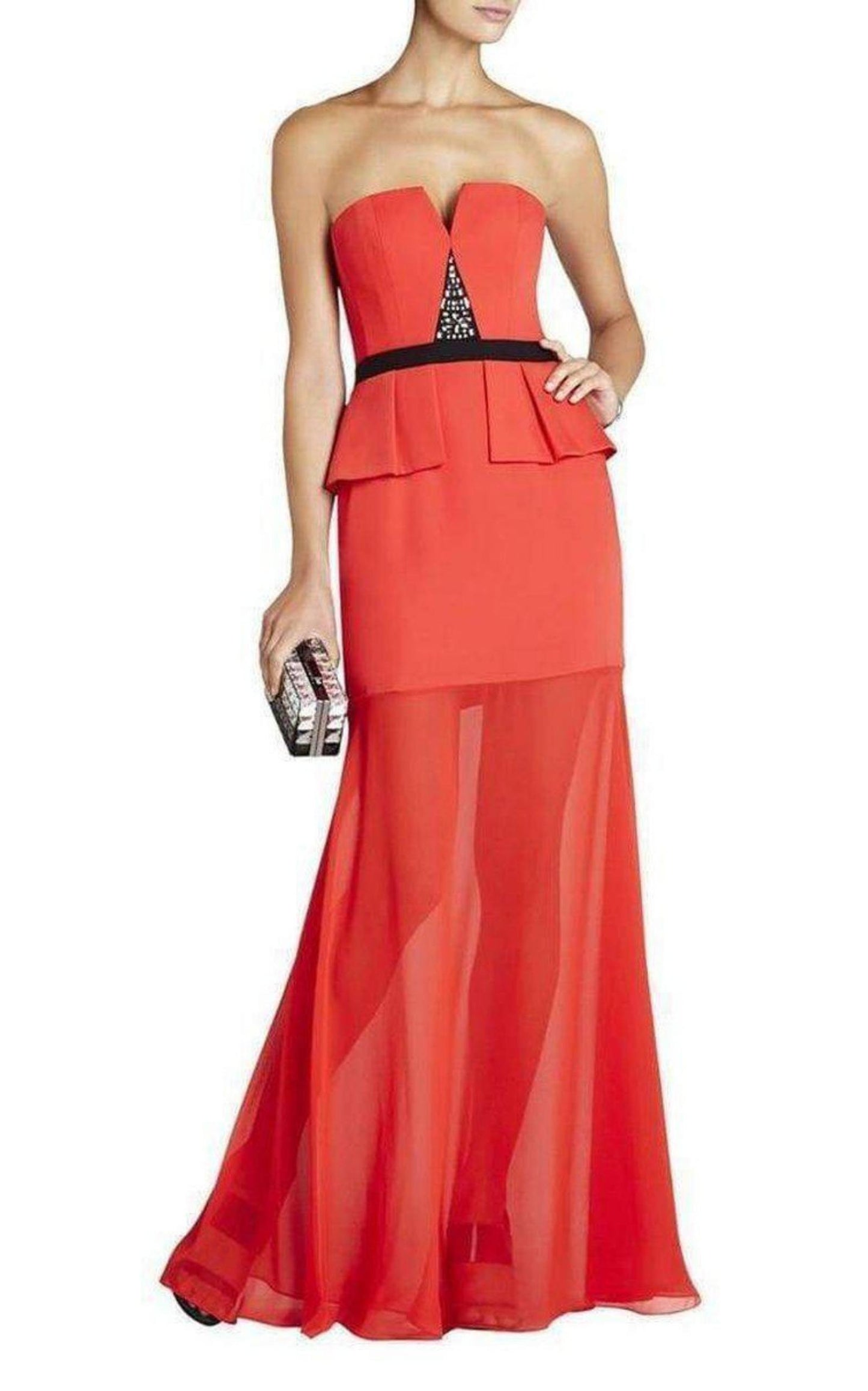 Caitlyn Strapless Embellished-Bodice Gown BCBGMAXAZRIA