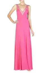 Embellished Plunging V-Neck Gown BCBGMAXAZRIA