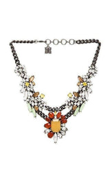 Floral Stone Necklace BCBGMAXAZRIA