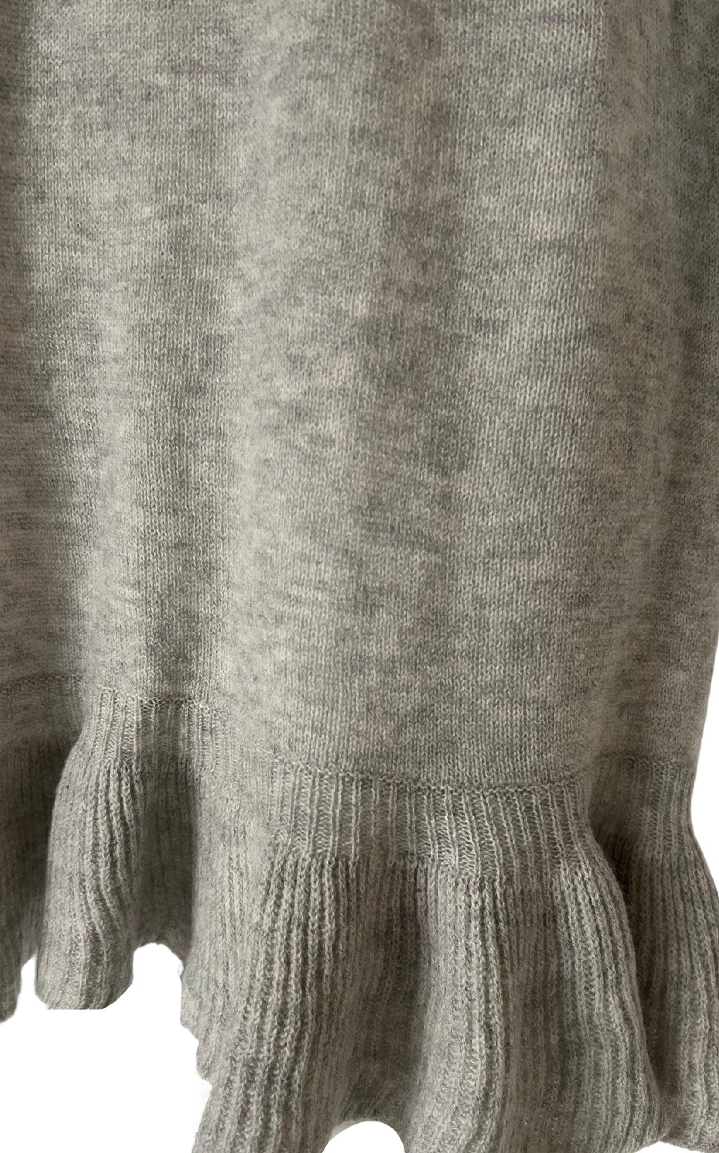 Grey Ruffle Cashmere Blend Dress BCBGMAXAZRIA