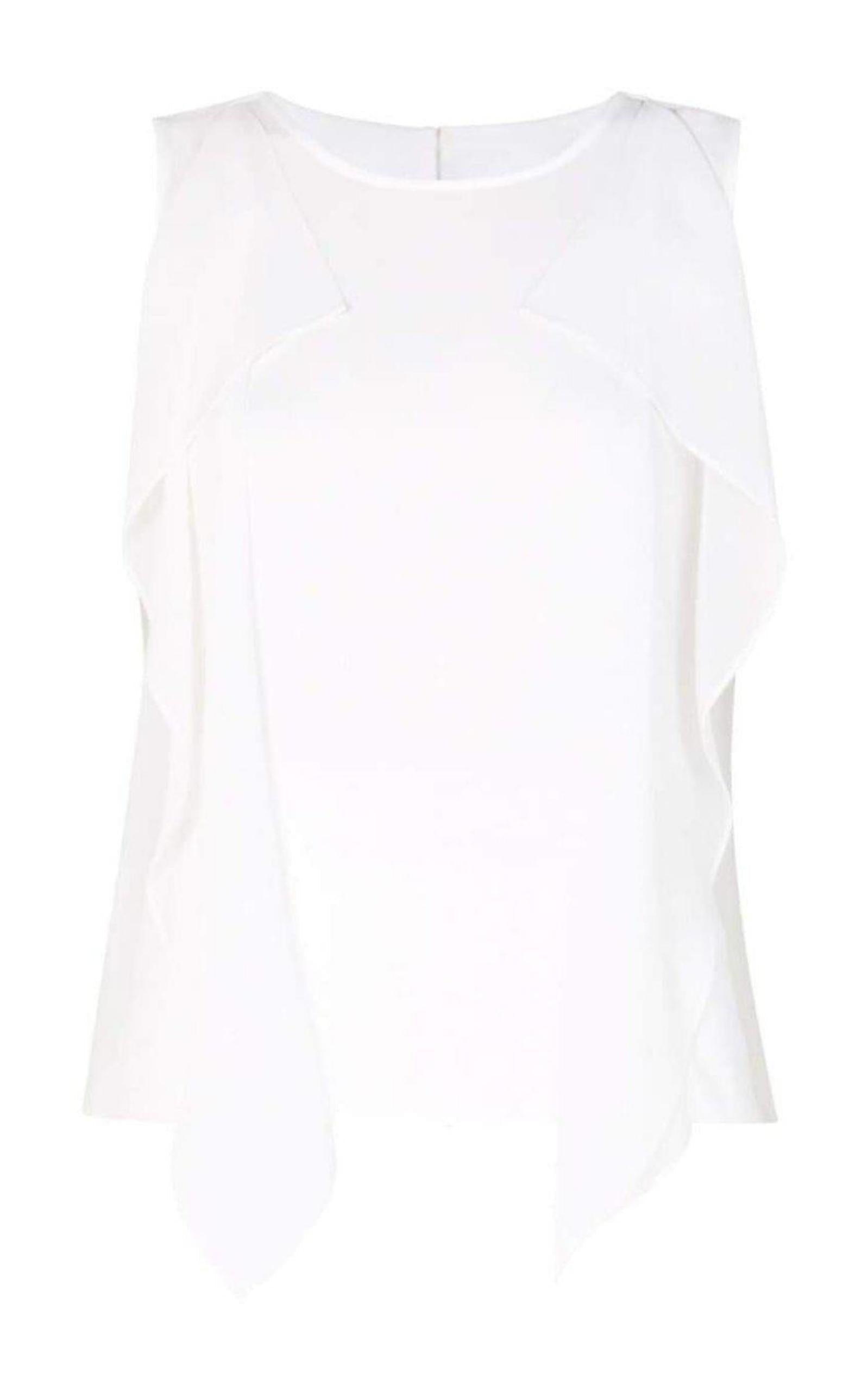 Ivorie Sleeveless Ruffle Top BCBGMAXAZRIA