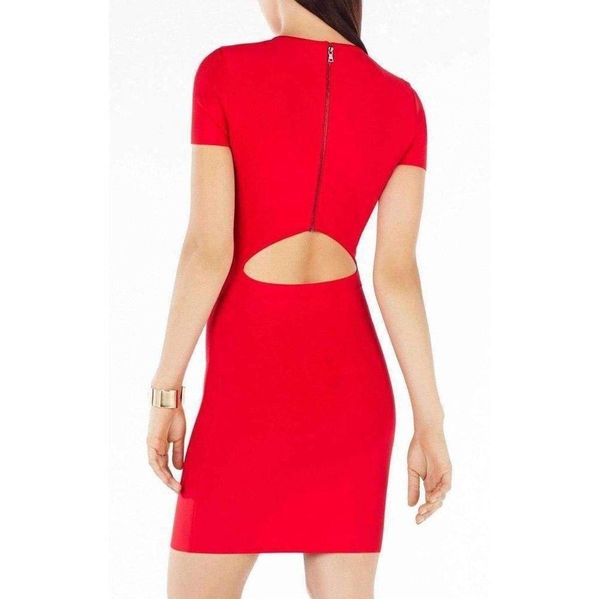 Kaylen Embellished Cutout-Back Dress BCBGMAXAZRIA