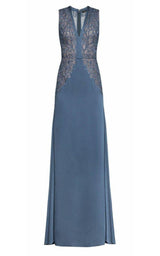 Lace Embroidered Satin Gown BCBGMAXAZRIA