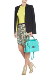 Lucine Leopard Print Pencil Skirt BCBGMAXAZRIA