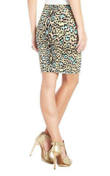 Lucine Leopard Print Pencil Skirt BCBGMAXAZRIA