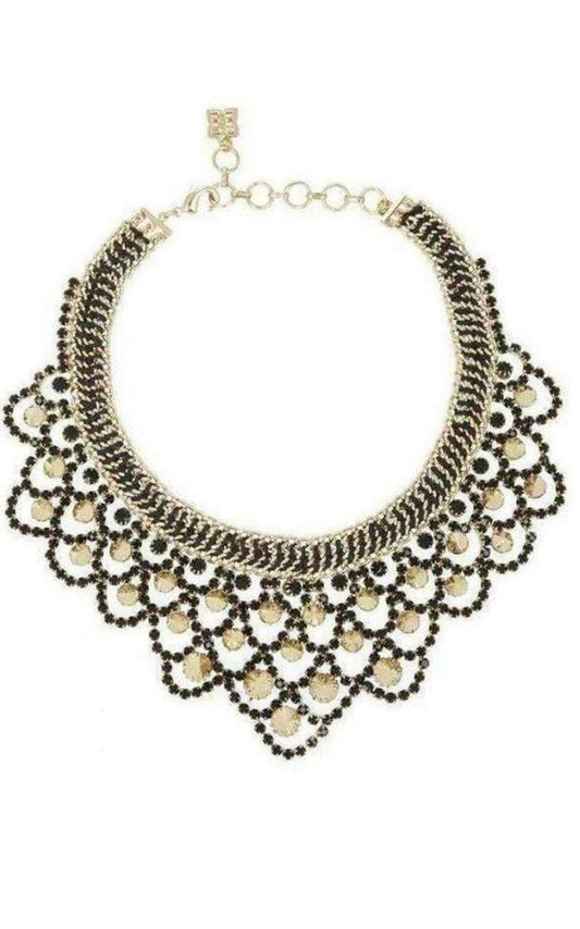 Metal Spike Bib Necklace BCBGMAXAZRIA