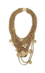 Multilayered Antique Coin Necklace BCBGMAXAZRIA