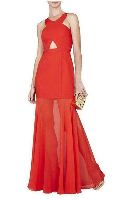 Ria Criss-Cross Front Gown BCBGMAXAZRIA