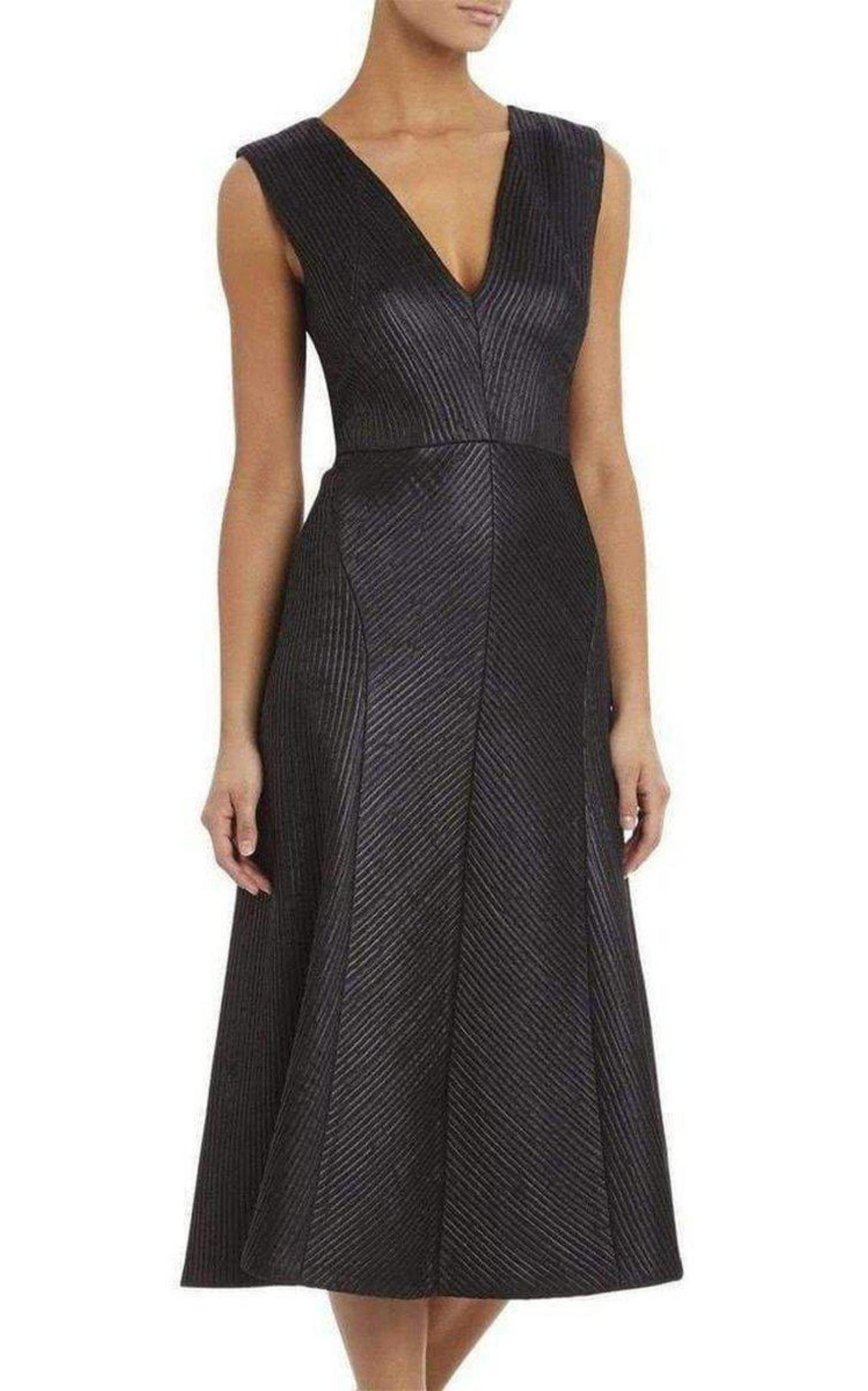 Runway Jacelyn Black V-Neck Dress BCBGMAXAZRIA