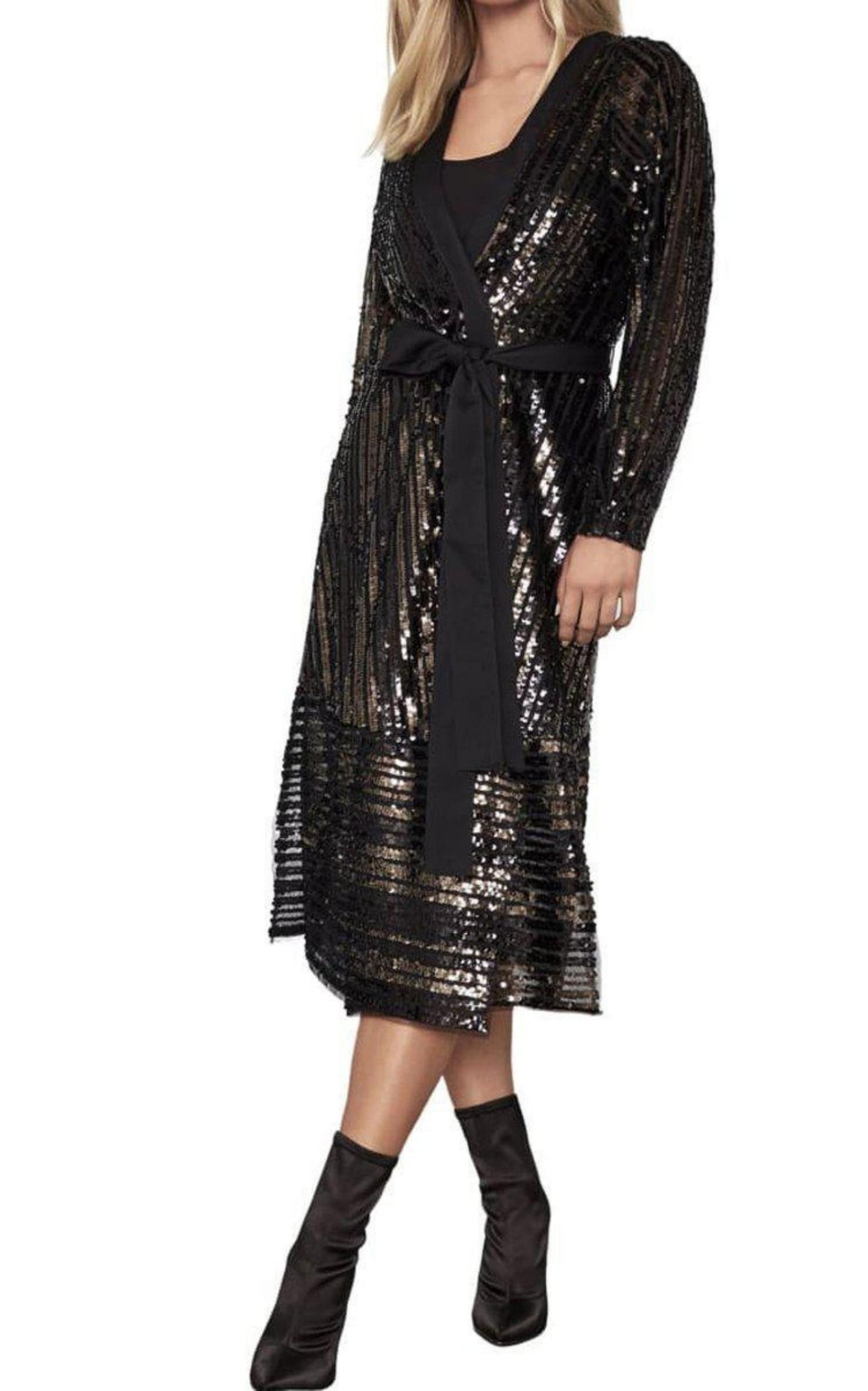 Sequin Wrap Dress BCBGMAXAZRIA