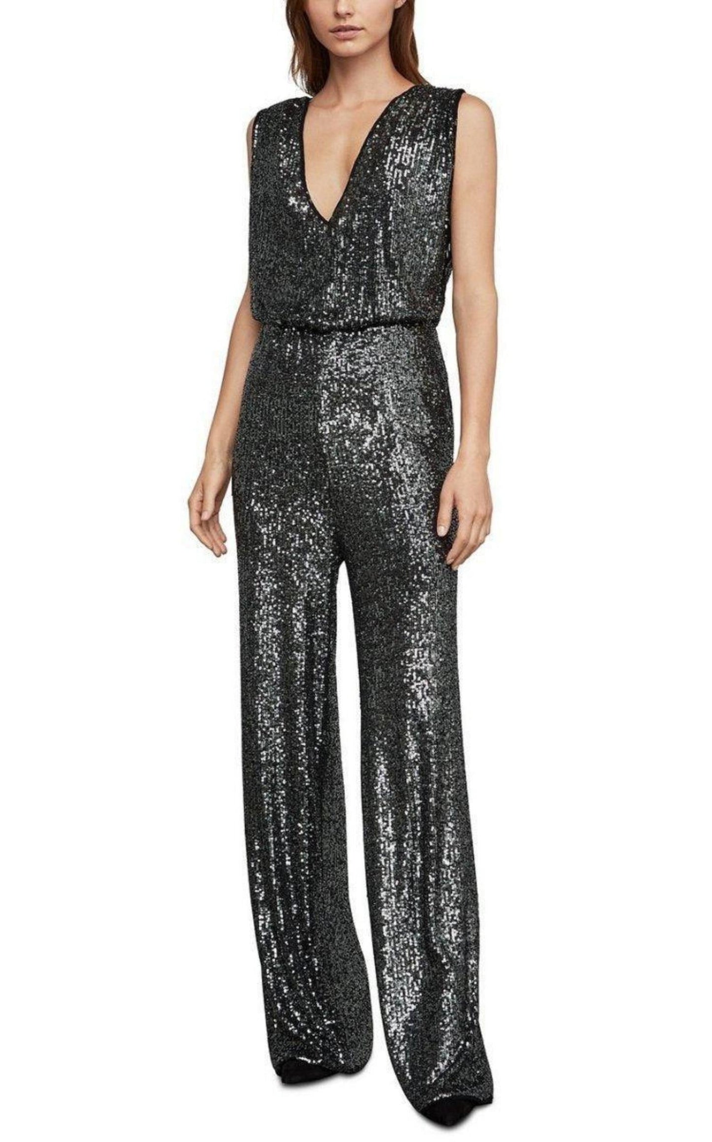 Sequinned Wide-Leg Jumpsuit BCBGMAXAZRIA