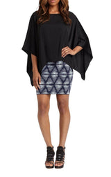 Simone Abstract Tribal Print Skirt BCBGMAXAZRIA