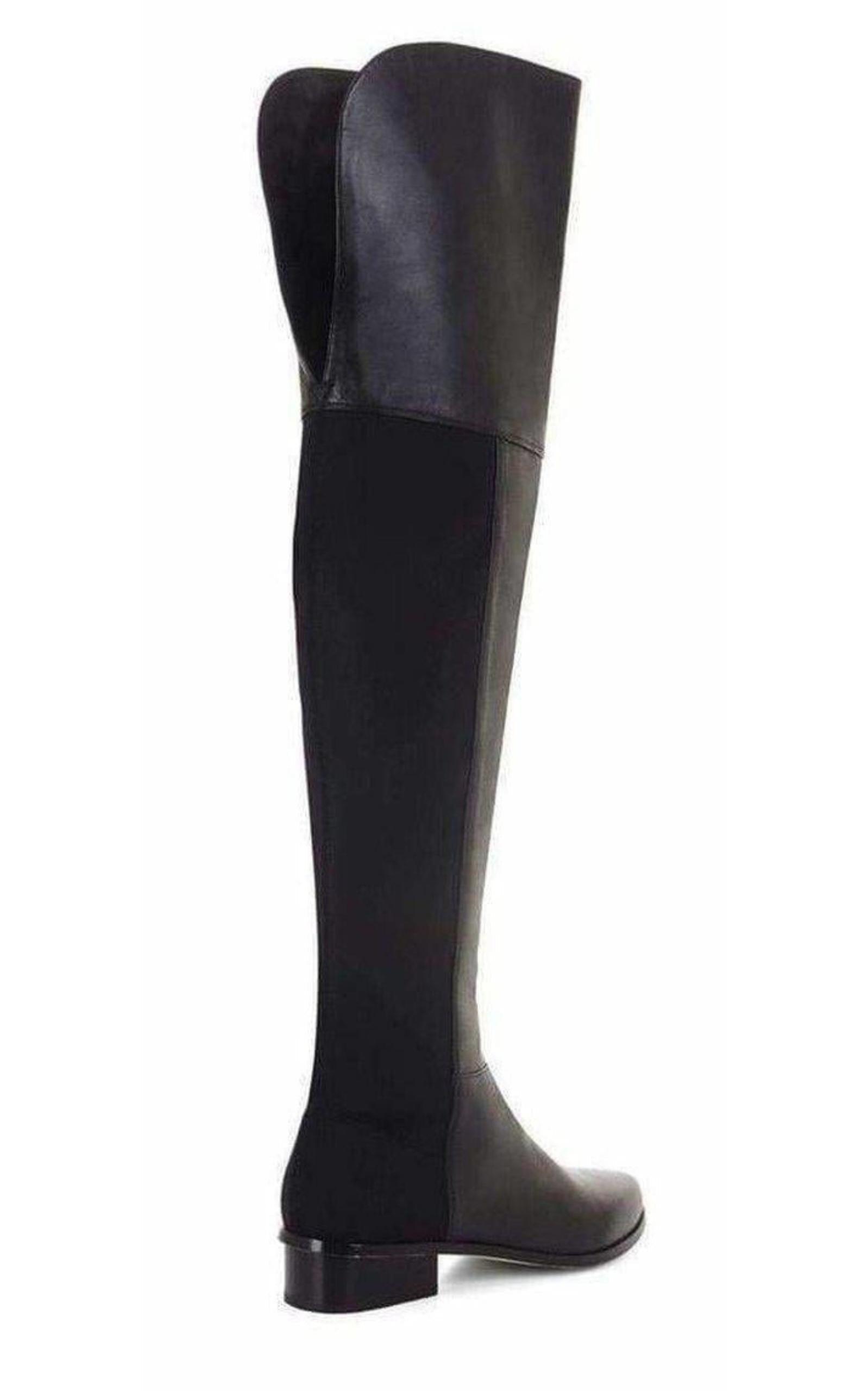 Slink Over the Knee Black Leather Boots BCBGMAXAZRIA